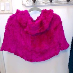Gorgeous genuine Rabbit Fur Poncho